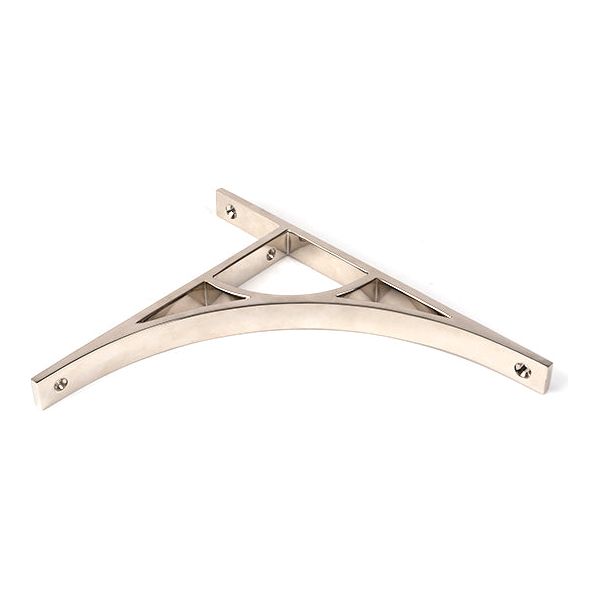 From The Anvil - Polished Nickel Tyne Shelf Bracket (260mm x 200mm) - Polished Nickel  - 51171