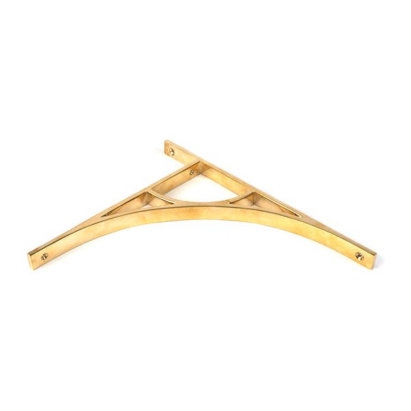 From The Anvil - Polished Brass Tyne Shelf Bracket (314mm x 250mm) - Polished Brass  - 51175