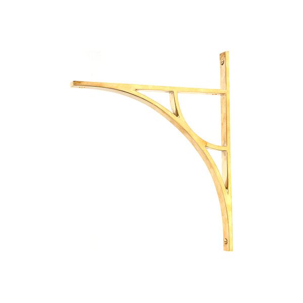 From The Anvil - Polished Brass Tyne Shelf Bracket (314mm x 250mm) - Polished Brass  - 51175