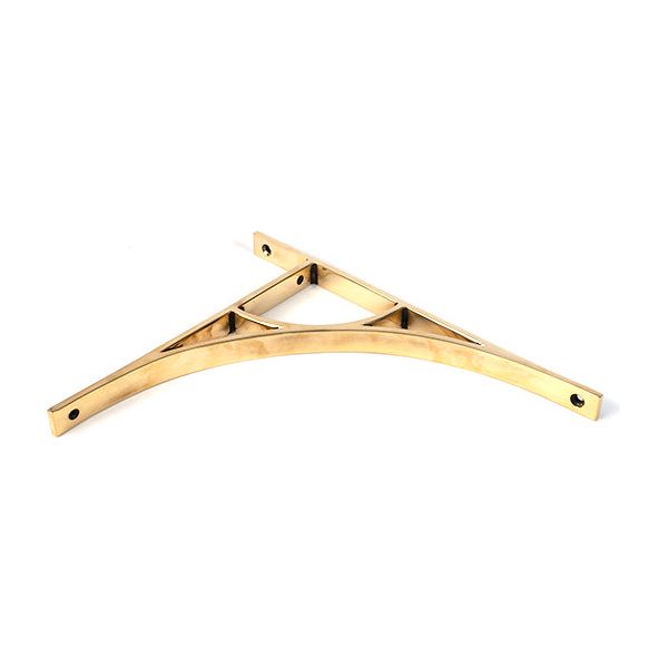 From The Anvil - Satin Brass Tyne Shelf Bracket (314mm x 250mm) - Satin Brass  - 51177