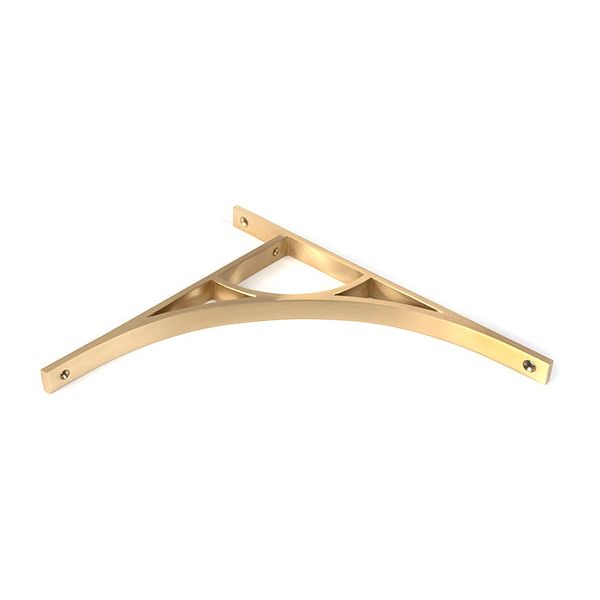 From The Anvil - Satin Brass Tyne Shelf Bracket (314mm x 250mm) - Satin Brass  - 51177