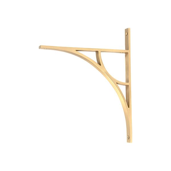 From The Anvil - Satin Brass Tyne Shelf Bracket (314mm x 250mm) - Satin Brass  - 51177