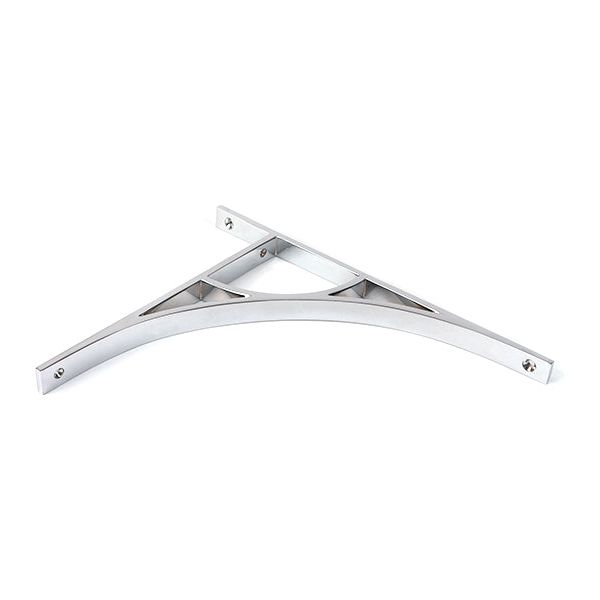 From The Anvil - Satin Chrome Tyne Shelf Bracket (314mm x 250mm) - Satin Chrome  - 51180