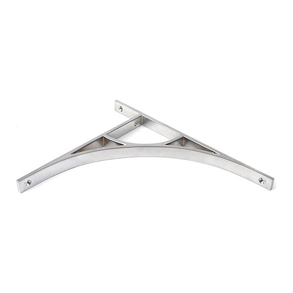 From The Anvil - Satin Chrome Tyne Shelf Bracket (314mm x 250mm) - Satin Chrome  - 51180