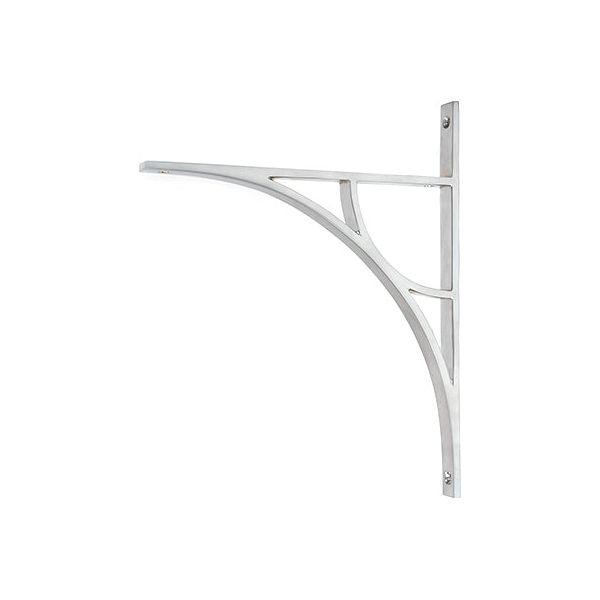 From The Anvil - Satin Chrome Tyne Shelf Bracket (314mm x 250mm) - Satin Chrome  - 51180