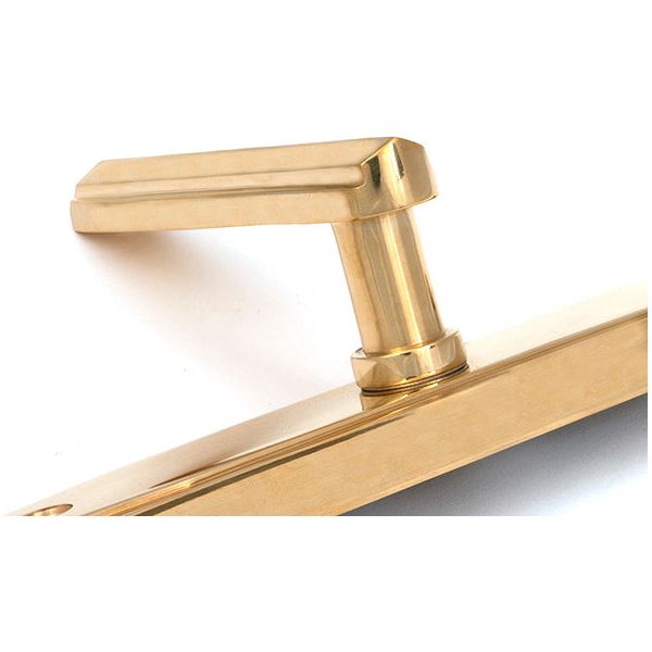 From The Anvil - Polished Brass Art Deco Slimline Lever Espag. Lock Set - Polished Brass  - 51185