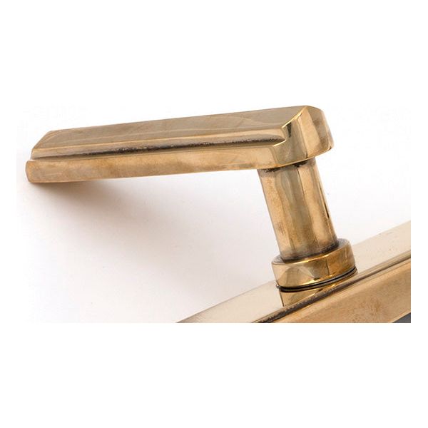 From The Anvil - Aged Brass Art Deco Slimline Lever Espag. Lock Set - Aged Brass  - 51186