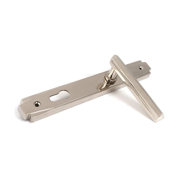 From The Anvil - Polished Nickel Art Deco Slimline Lever Espag. Lock Set - Polished Nickel  - 51187