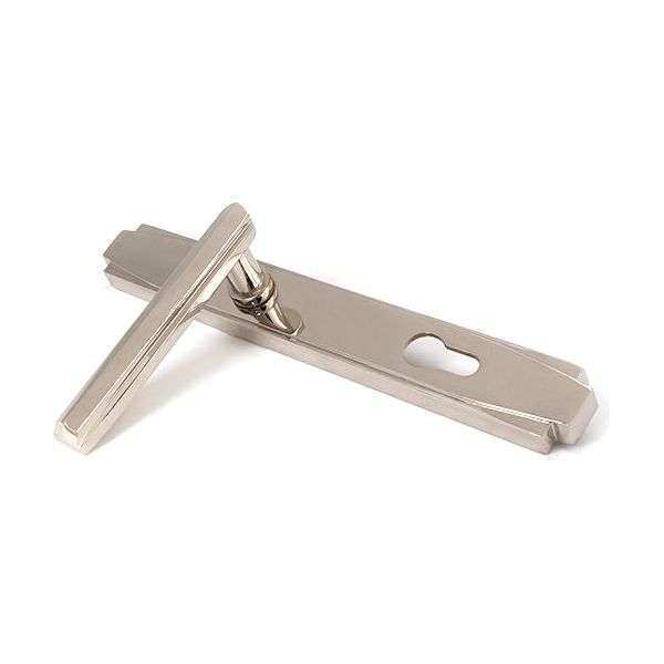 From The Anvil - Polished Nickel Art Deco Slimline Lever Espag. Lock Set - Polished Nickel  - 51187