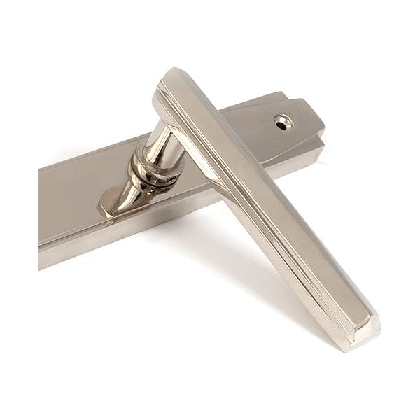 From The Anvil - Polished Nickel Art Deco Slimline Lever Espag. Lock Set - Polished Nickel  - 51187