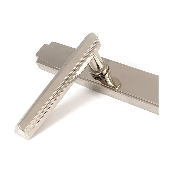 From The Anvil - Polished Nickel Art Deco Slimline Lever Espag. Lock Set - Polished Nickel  - 51187