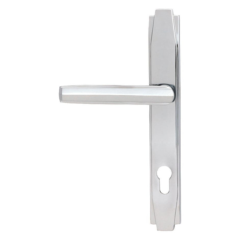 From The Anvil - Polished Chrome Art Deco Slimline Lever Espag. Lock Set - Polished Chrome  - 51188