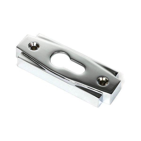 From The Anvil - Polished Chrome Art Deco Euro Escutcheon - Polished Chrome  - 51200