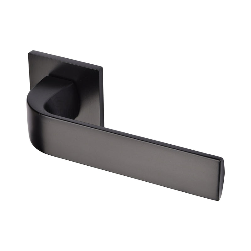 Lisbon Lever Set Square Rose Matt Black
 - 5M-2732-Q-153 - Choice Handles