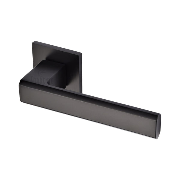 Madrid Lever Set Square Rose Matt Black
 - 5M-3954-Q-153 - Choice Handles