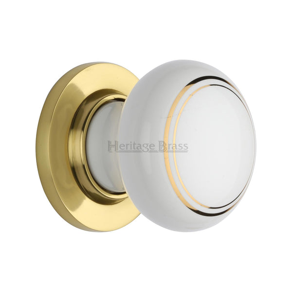 Gold Line Knob with Polished Brass base - 6010-PB - Choice Handles