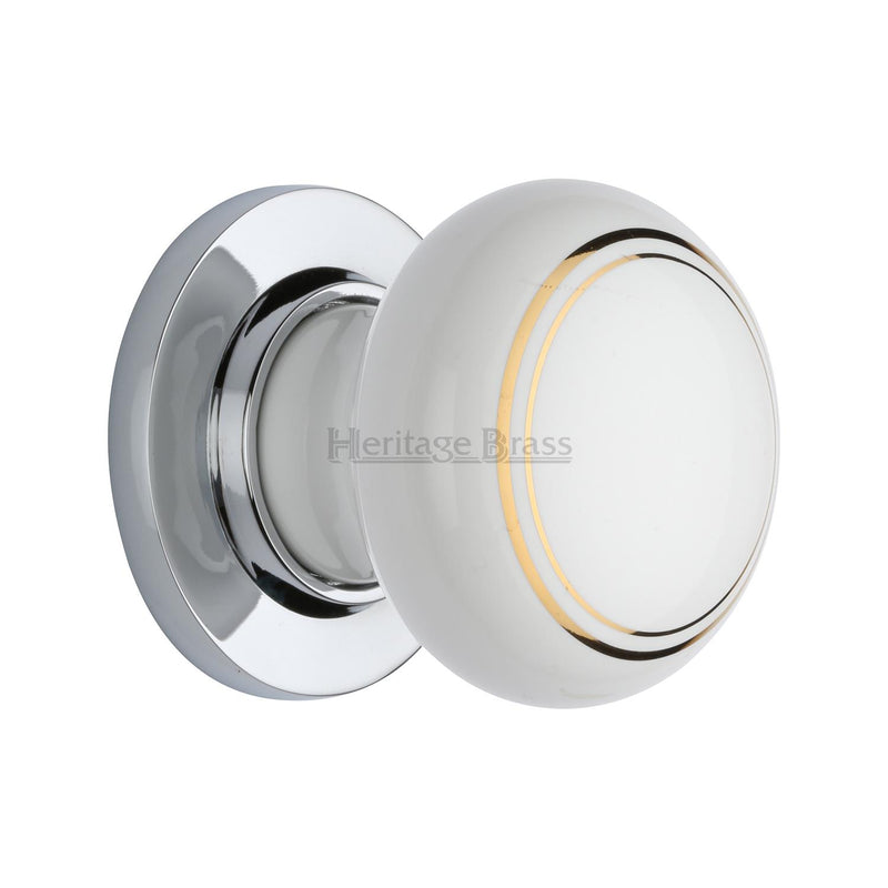 Gold Line Knob with Polished Chrome base - 6010-PC - Choice Handles