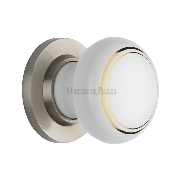 Gold Line Knob with Satin Nickel base - 6010-SN - Choice Handles