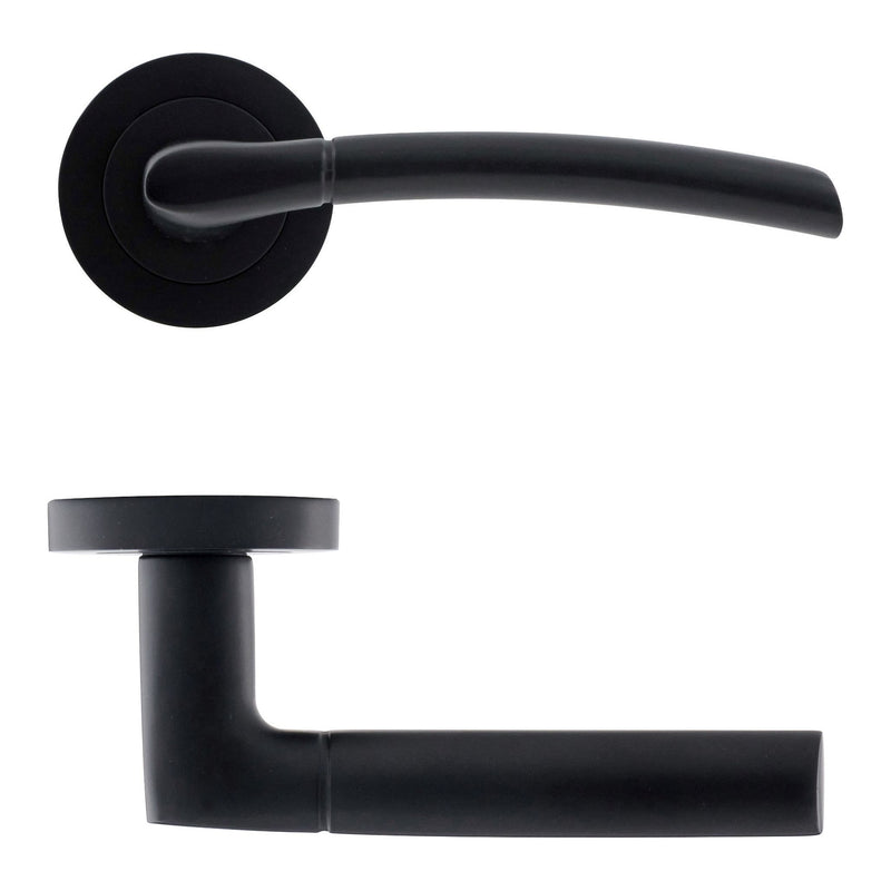 Eclipse - Tifosi Designer Lever on rose -  Matt Black -  62114 - Choice Handles