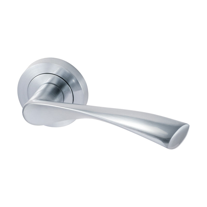 Eclipse - Monza Designer Lever on rose -  Satin Chrome -  62116 - Choice Handles