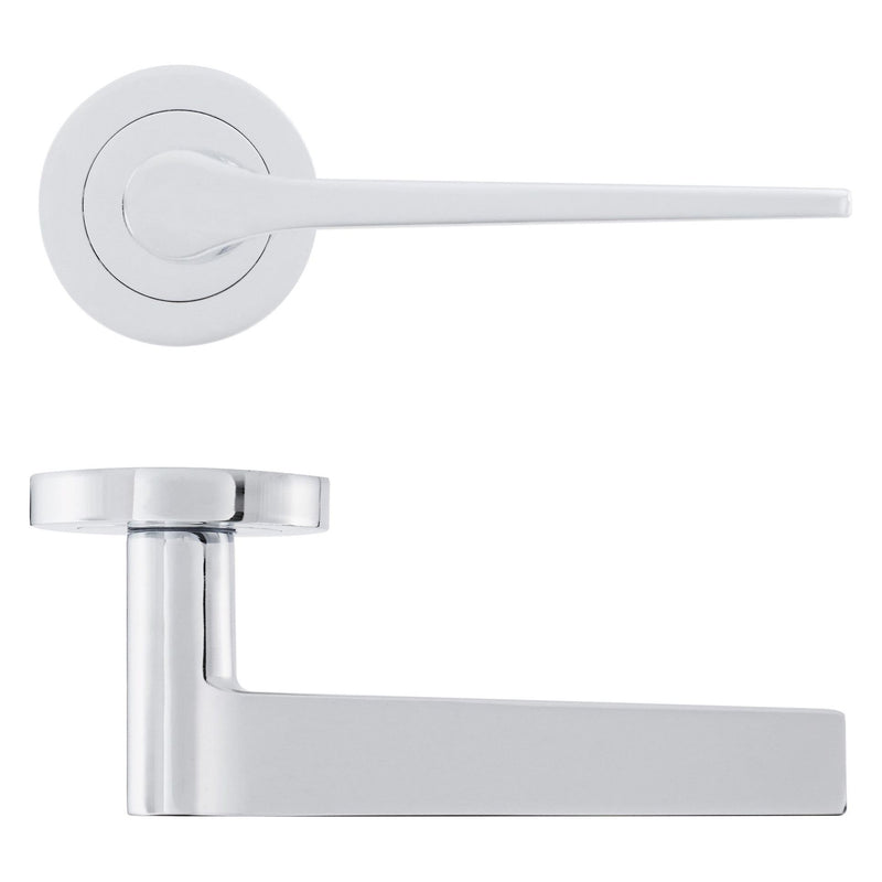 Eclipse - Monte Designer Lever on rose -  Polished Chrome -  62130 - Choice Handles