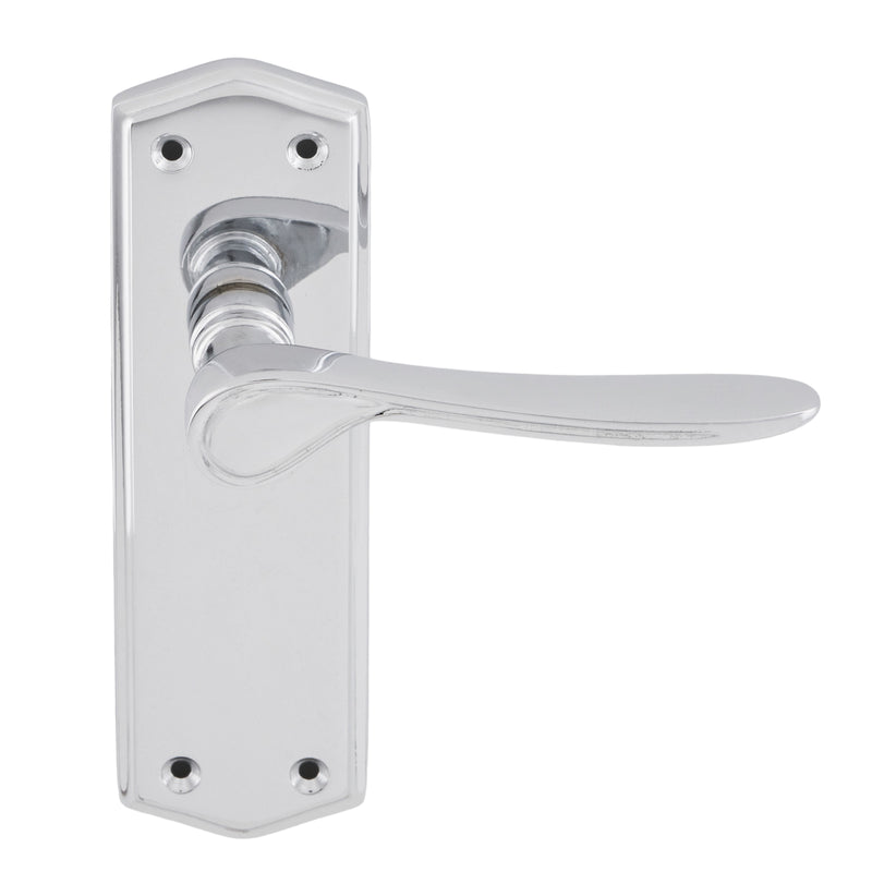 Eclipse - PCP Steller Lever Latch Door Handle on Backplate Set -  Polished Chrome -  63003 - Choice Handles