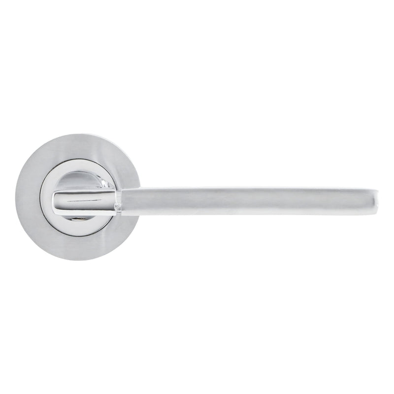 Eclipse - Fiorenza Designer lever on rose -  Satin Chrome/Polished Chrome -  63109 - Choice Handles