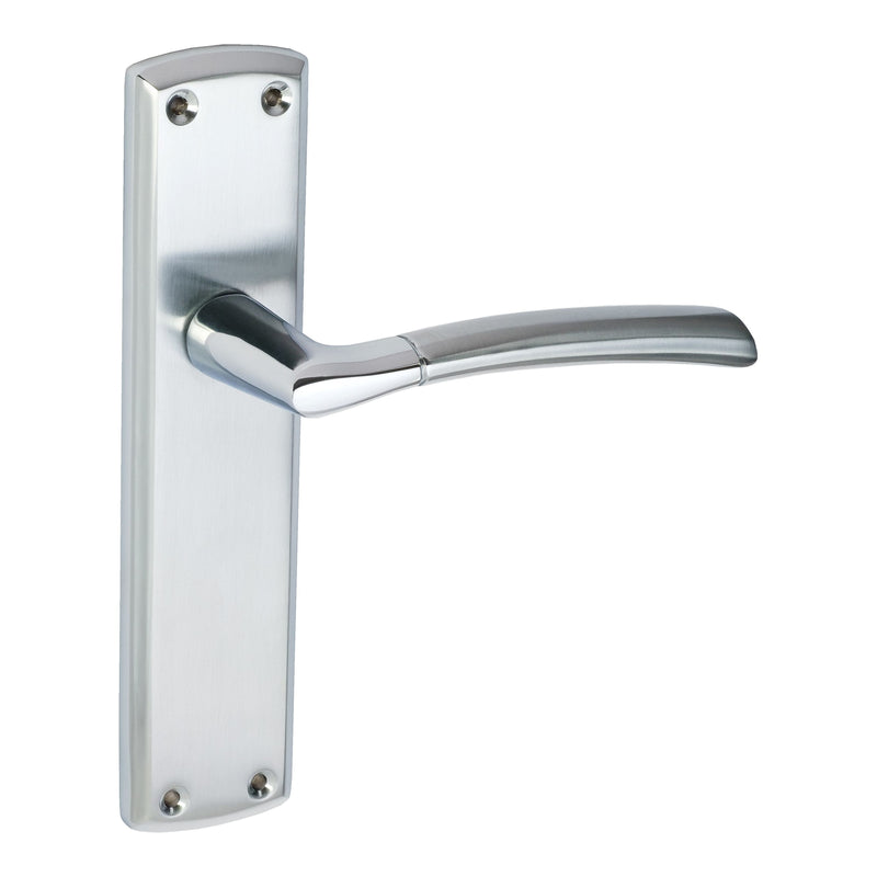 Eclipse - Tifosi Lever Euro 47.5mm Door Handle Set -  Satin Chrome/Polished Chrome -  63144 - Choice Handles