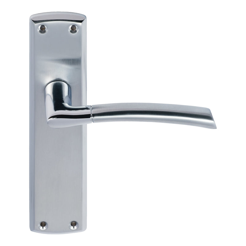 Eclipse - Tifosi Lever Euro 47.5mm Door Handle Set -  Satin Chrome/Polished Chrome -  63144 - Choice Handles