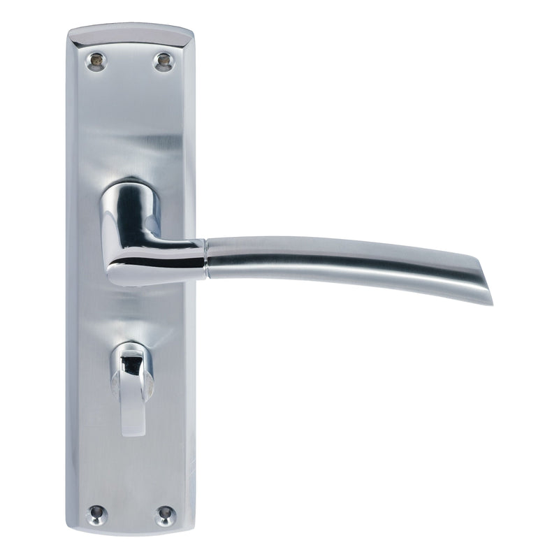 Eclipse - Tifosi Lever Latch Door Handle Set -  Satin Chrome/Polished Chrome -  63142 - Choice Handles