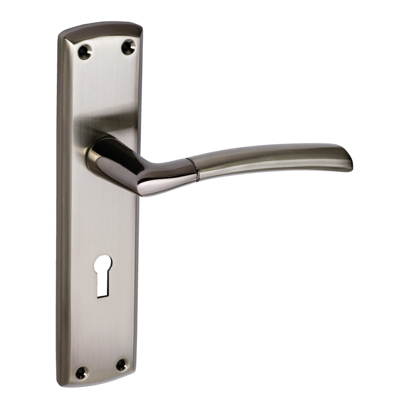 Eclipse - Tifosi Lever Lock Door Handle Set -  Black Nickel/ Satin Nickel -  63145 - Choice Handles