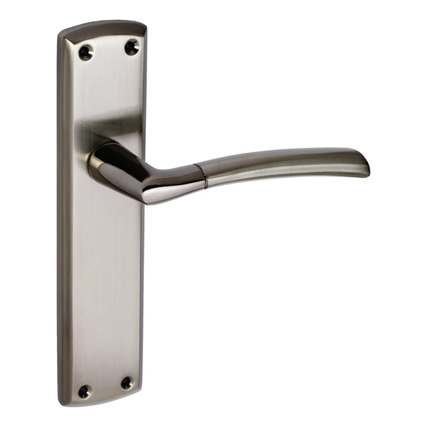 Eclipse - Tifosi Lever Latch Door Handle on Backplate Set -  Black Nickel/ Satin Nickel -  63146 - Choice Handles