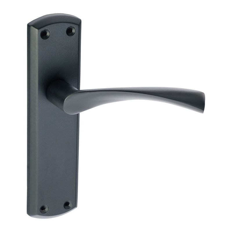 Eclipse - Monza Lever Latch Door Handle on Backplate Set -  Matt Black -  63722 - Choice Handles