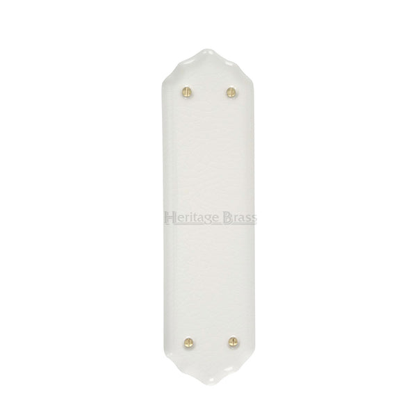 Shaped Fingerplate White Crackle - 7000