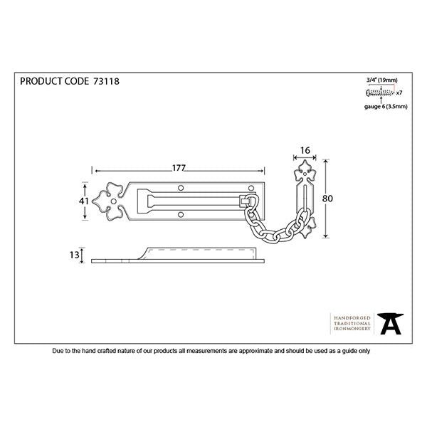 From The Anvil - Black Door Chain - Black  - 73118