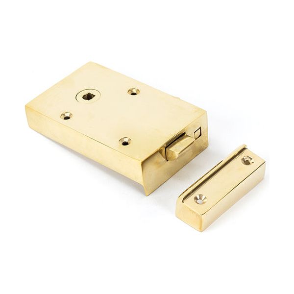 From The Anvil - Left Hand Bathroom Latch - Polished Brass - 83570