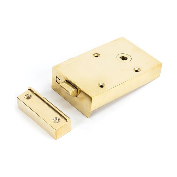 From The Anvil - Right Hand Bathroom Latch - Polished Brass - 83571