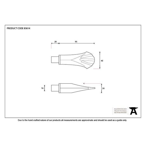 From The Anvil - Beeswax Shell Curtain Finial (pair) - Beeswax  - 83614