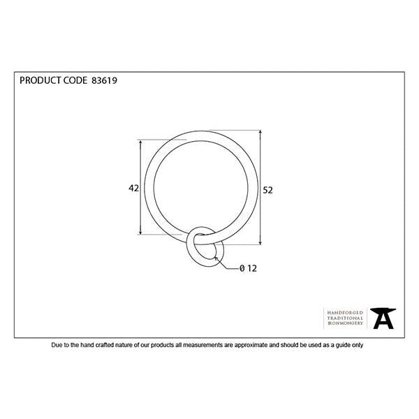 From The Anvil - Beeswax Curtain Ring - Beeswax  - 83619