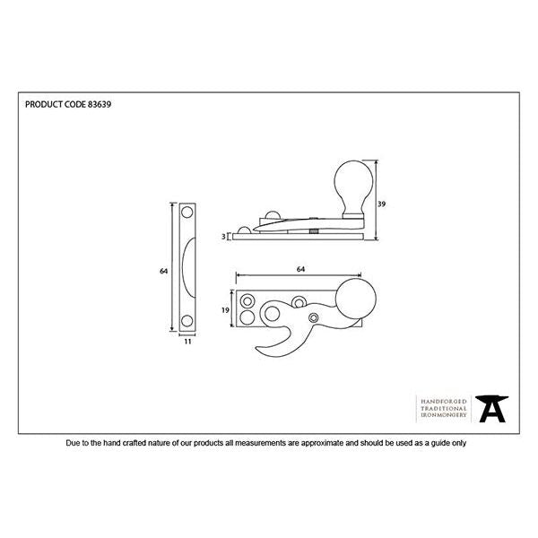 From The Anvil - Black Sash Hook Fastener - Black  - 83639