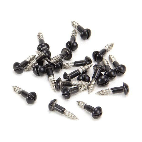 From The Anvil - Black SS 3.0 x 12  Roundhead Screws (25) - Black  - 83754