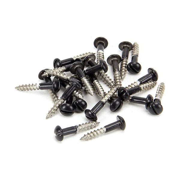 From The Anvil - Black SS 3.5 x 20  Roundhead Screws (25) - Black  - 83755