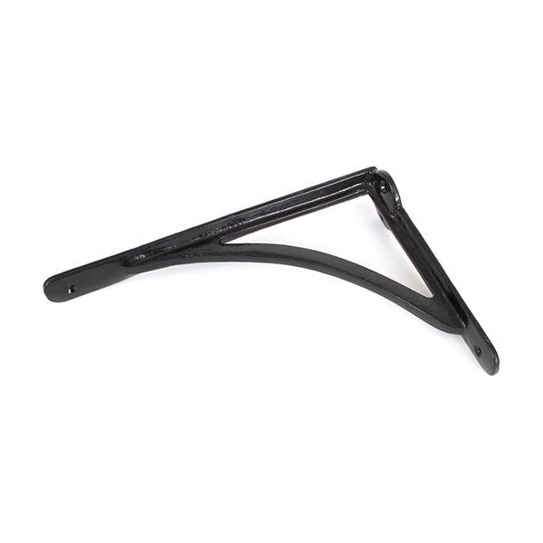 From The Anvil - Black 10'' x 7'' Curved Shelf Bracket - Black  - 83784