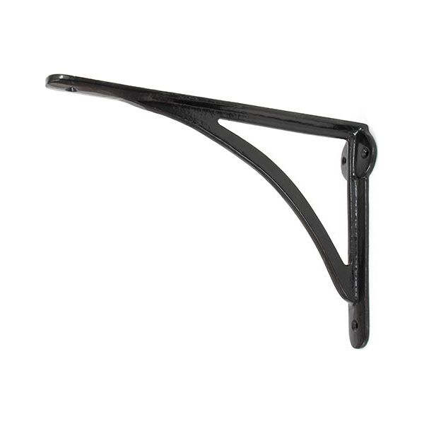 From The Anvil - Black 10'' x 7'' Curved Shelf Bracket - Black  - 83784