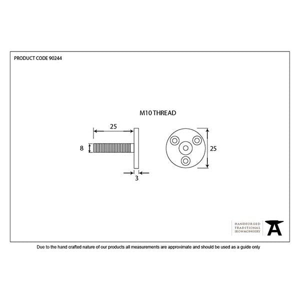 From The Anvil - Threaded Taylors Spindle M10 X 1.5 -   - 90244