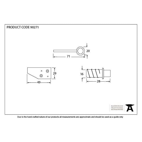 From The Anvil - Polished Brass Key-Flush Sash Stop - Polished Brass  - 90271