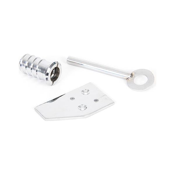 From The Anvil - Polished Chrome Key-Flush Sash Stop - Polished Chrome  - 90272