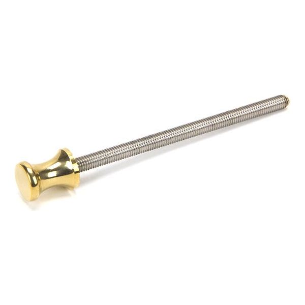 From The Anvil - Polished Brass ended SS M6 110mm Threaded Bar - Polished Brass  - 90437