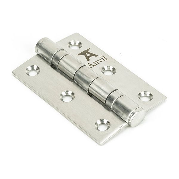 From The Anvil - SS 3" Ball Bearing Butt Hinge (pair) - Satin Stainless Steel - 91038