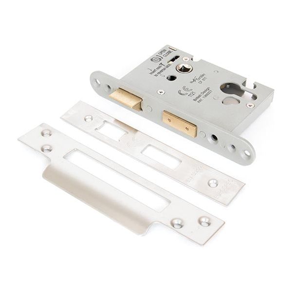 From The Anvil - SSS 3" Euro Profile Sash Lock - Satin Satin Stainless Steel  - 91096